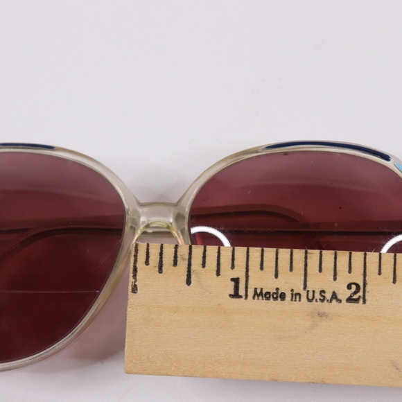 Vintage 70s Clear Acetate Purple Tinted Sunglasses main image 6